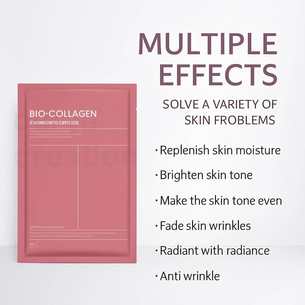 Bio Collagen Deep Night Mask – Hydrating Overnight Hydrogel Face Mask, 4 Pack
