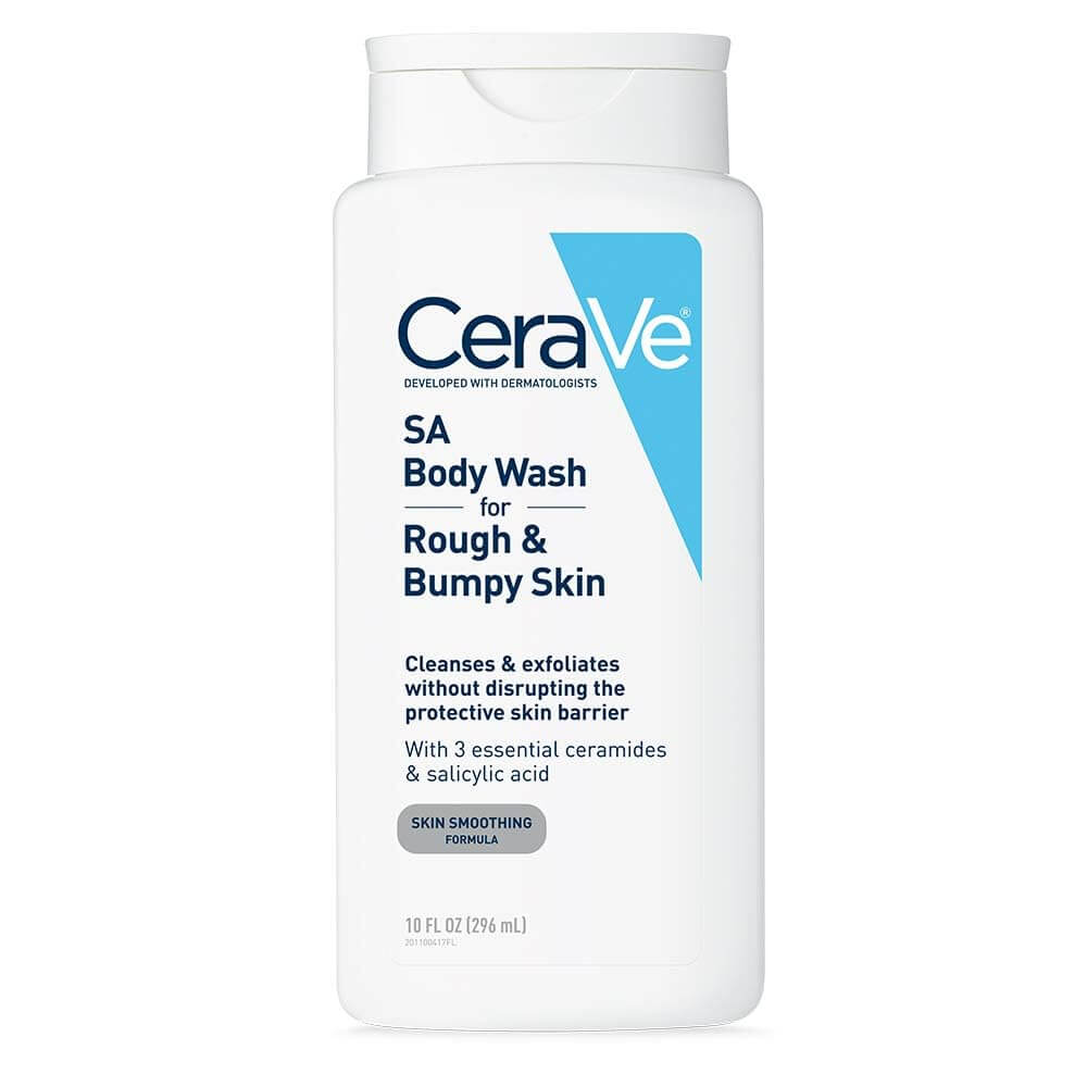 CeraVe Salicylic Acid Body Wash – Exfoliating Fragrance-Free Cleanser for Rough & Bumpy Skin, 10 oz