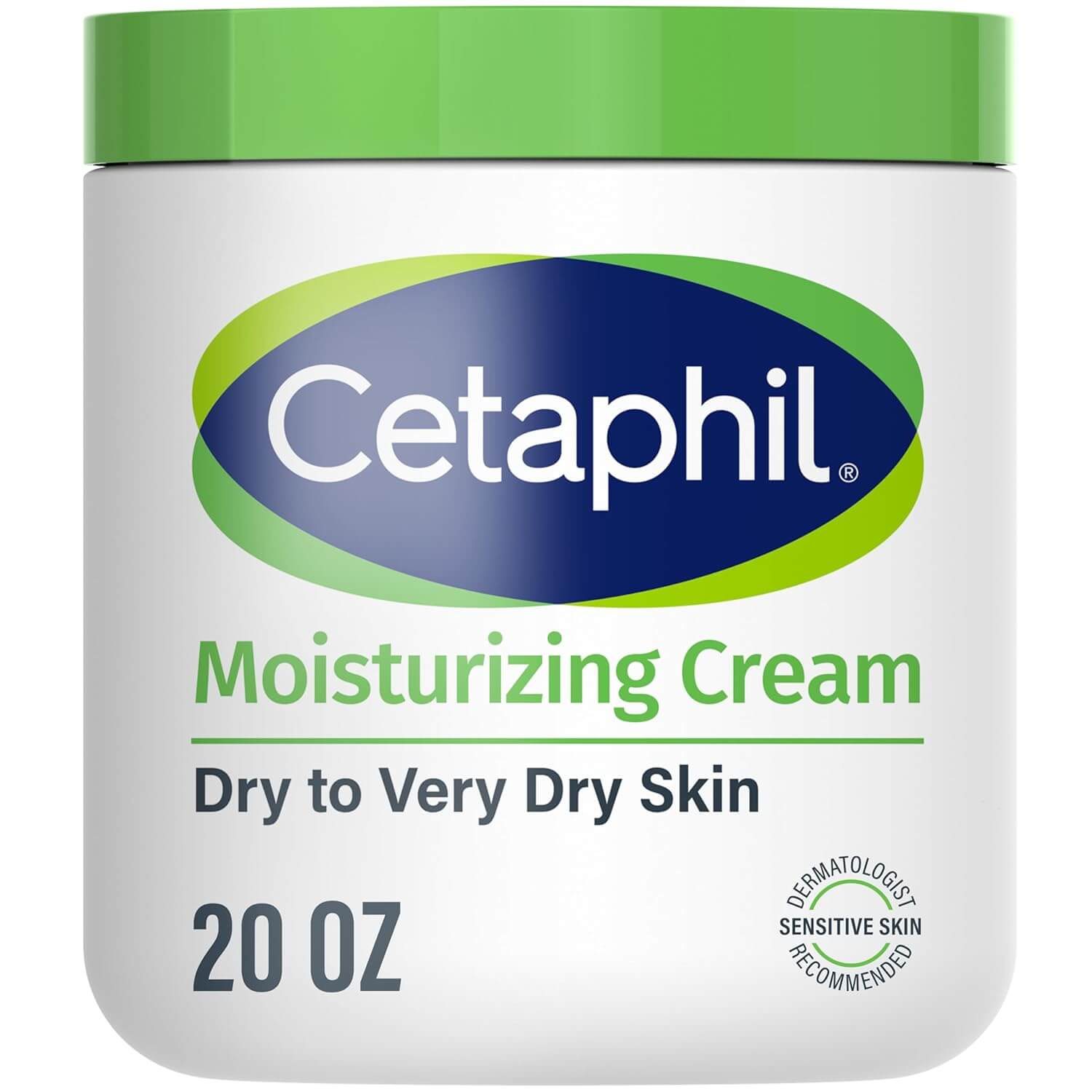Cetaphil Moisturizing Cream – Hydrating Face & Body Cream for Dry to Very Dry Sensitive Skin, Fragrance-Free, Non-Comedogenic, 20 oz