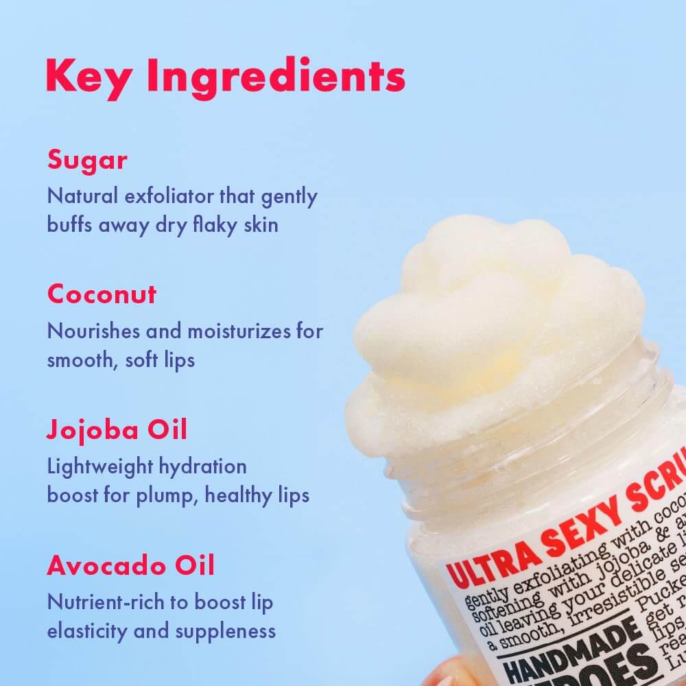 Coco-licious Lip Scrub – Vegan Exfoliating & Hydrating Lip Polish, 1.4 oz