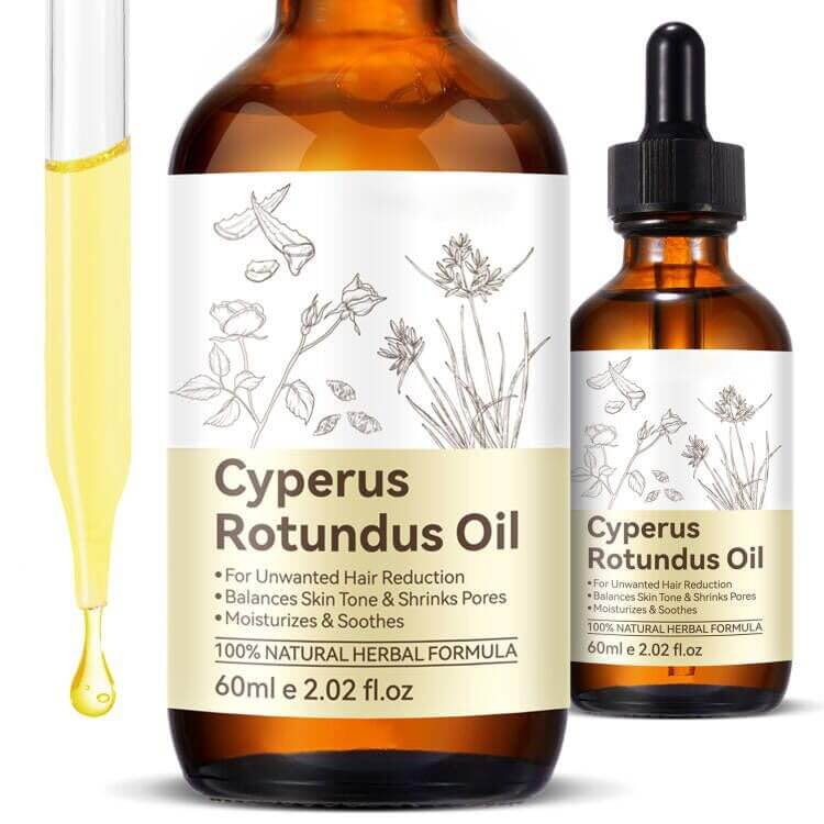 Cyperus Rotundus Oil – Natural Hair Reduction & Skin Soothing Oil, 2 fl oz