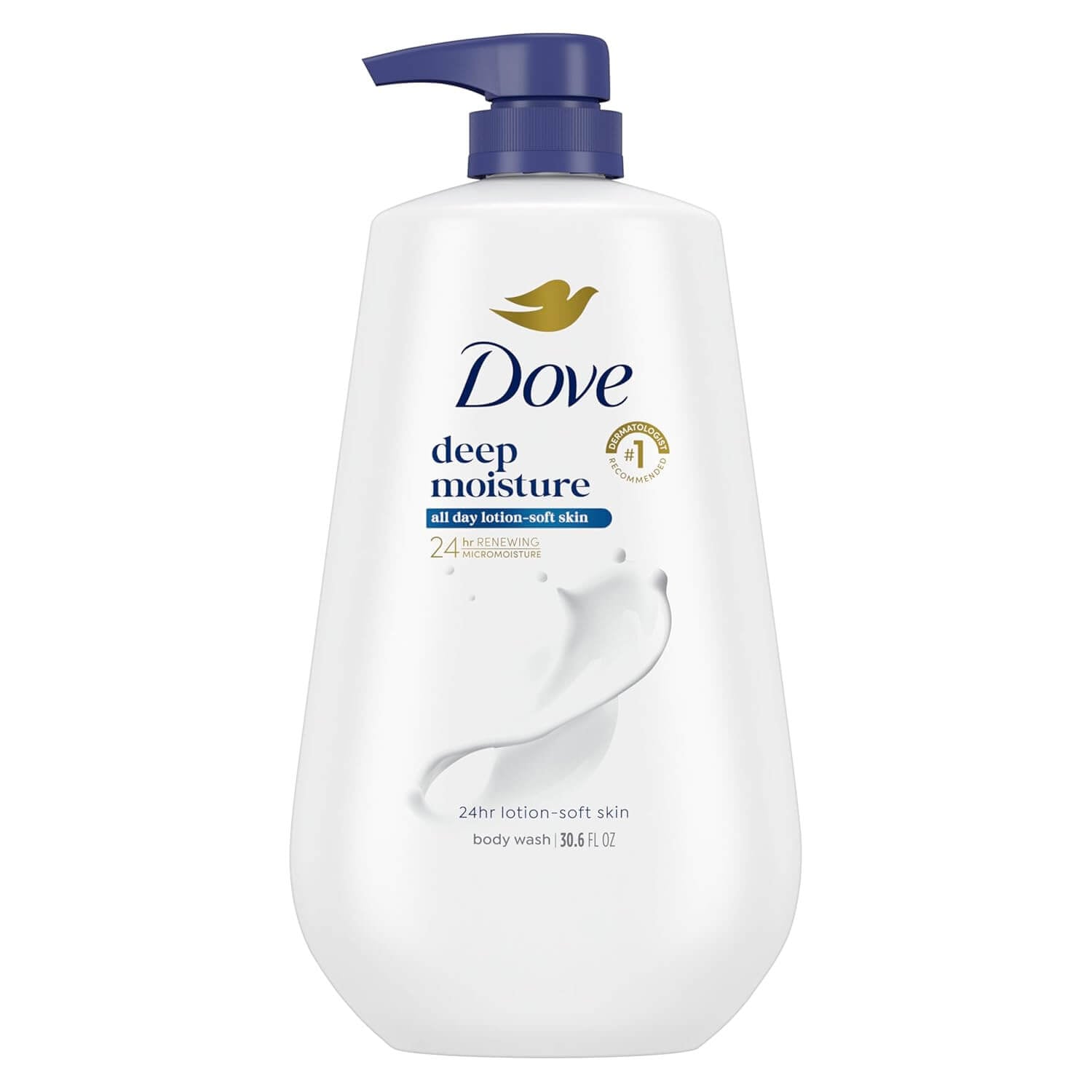 Dove Deep Moisture Body Wash – 24HR Hydration, Sulfate & Paraben-Free Cleanser, 30.6 oz