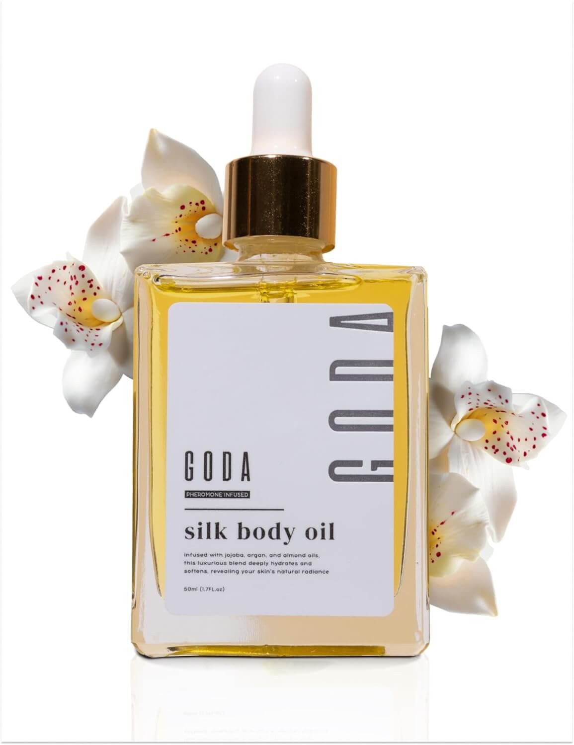 GODA Silk Body Oil – Hydrating & Firming Perfume Body Oil, 1.69 fl oz