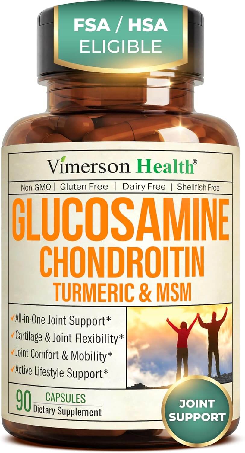 Glucosamine Chondroitin MSM – Joint Support Supplement for Cartilage, Flexibility & Mobility, 90 Capsules