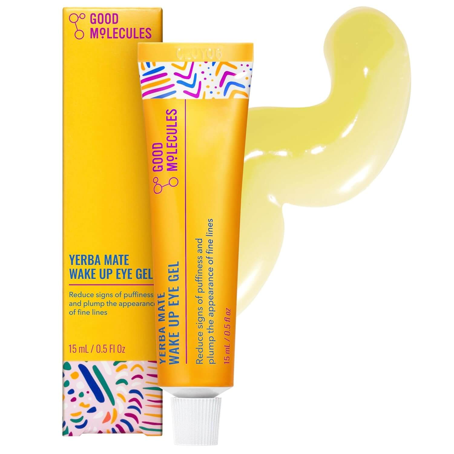 Good Molecules Yerba Mate Eye Gel – Hydrating Under Eye Gel with Caffeine & Hyaluronic Acid for Dark Circles & Puffiness