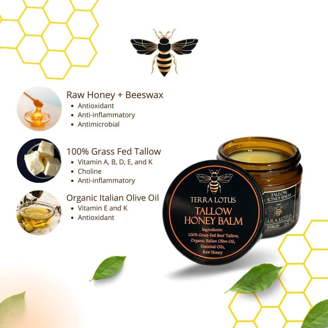Grass-Fed Beef Tallow Balm with Raw Honey