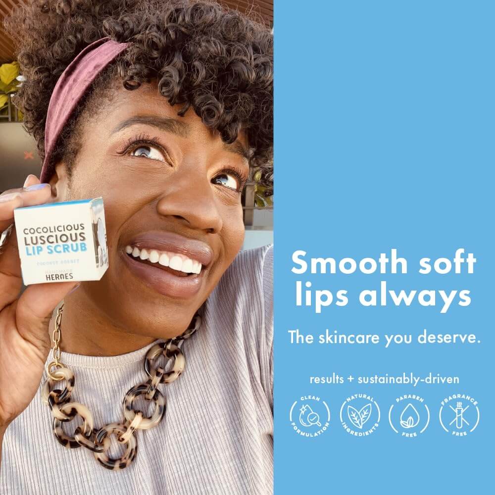 Handmade Heroes Lip Scrub – Coconut Exfoliating & Conditioning Lip Polish, 1 oz