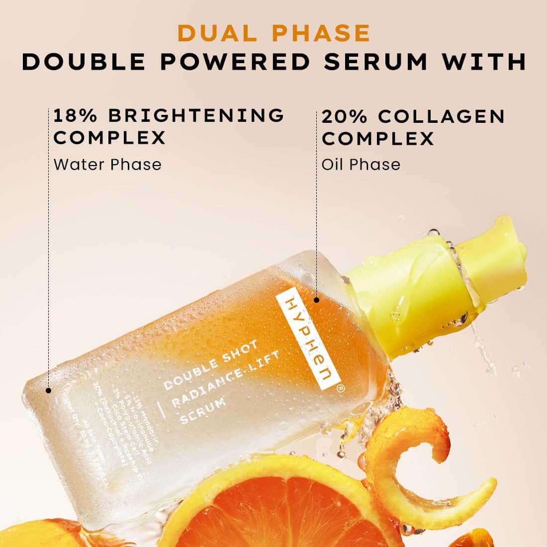 Hyphen Brightening & Collagen Serum – Hydrating & Firming Face Serum, 50 ml