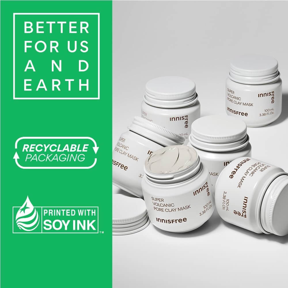 Innisfree Super Volcanic Pore Clay Mask 2X – Exfoliating & Pore Care Face Mask, 100 ml