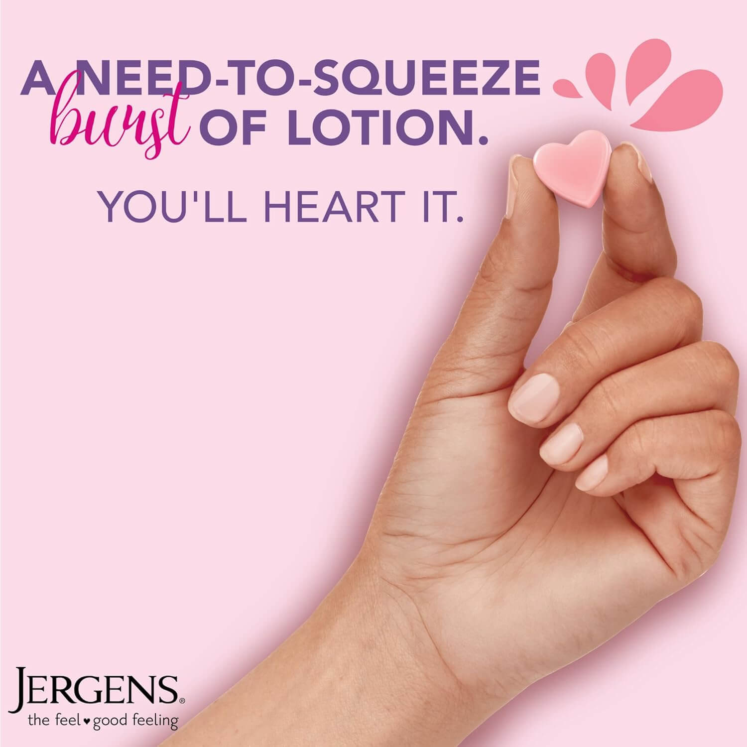 Jergens Cherry Almond Lotion Bursts – Heart-Shaped Moisturizer, 38 Ct