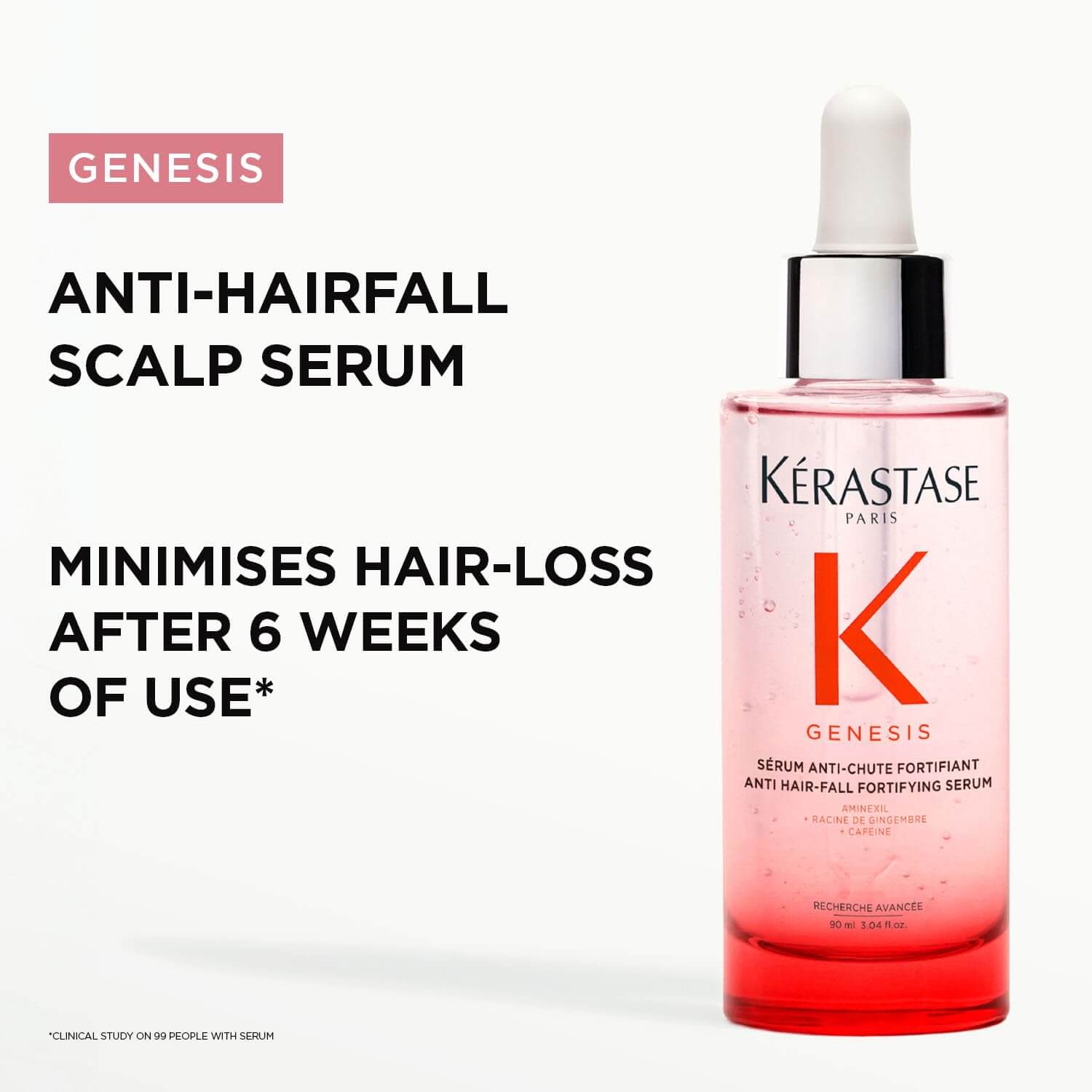 Kérastase Genesis Anti-Hair Fall Serum – Strengthening & Hairfall Control Serum, 90 ml