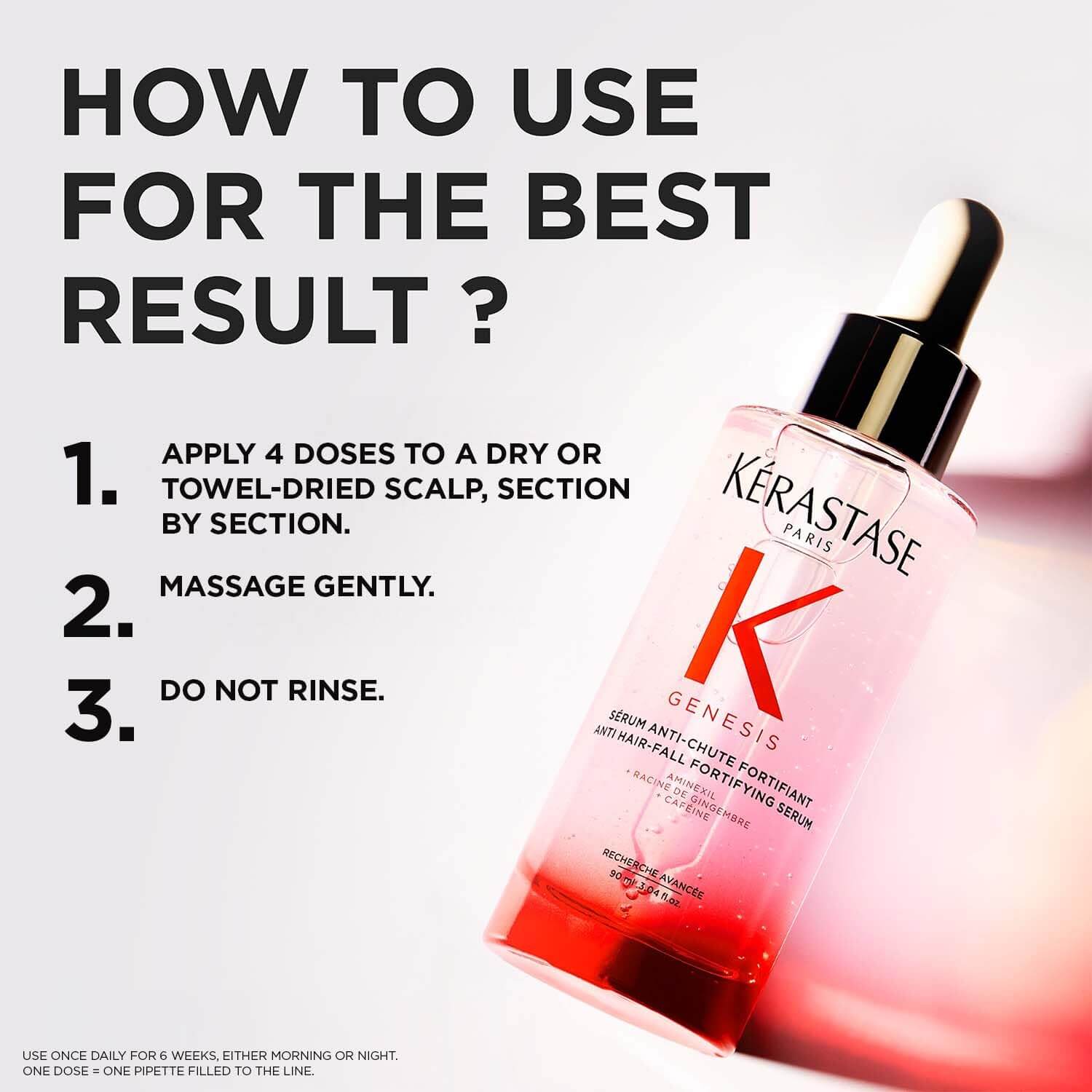 Kérastase Genesis Anti-Hair Fall Serum – Strengthening & Hairfall Control Serum, 90 ml