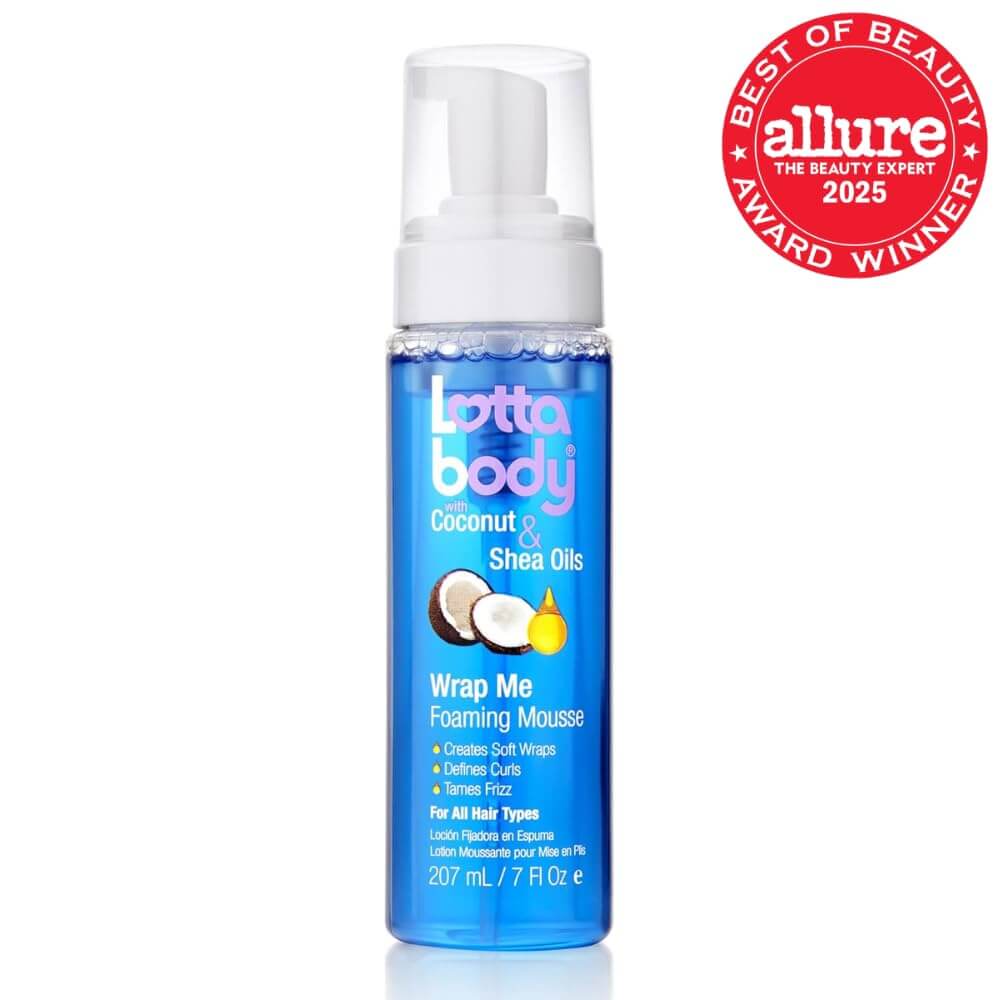 Lottabody Coconut & Shea Curl Mousse – Anti-Frizz Curl Defining Hair Foam, 7 fl oz
