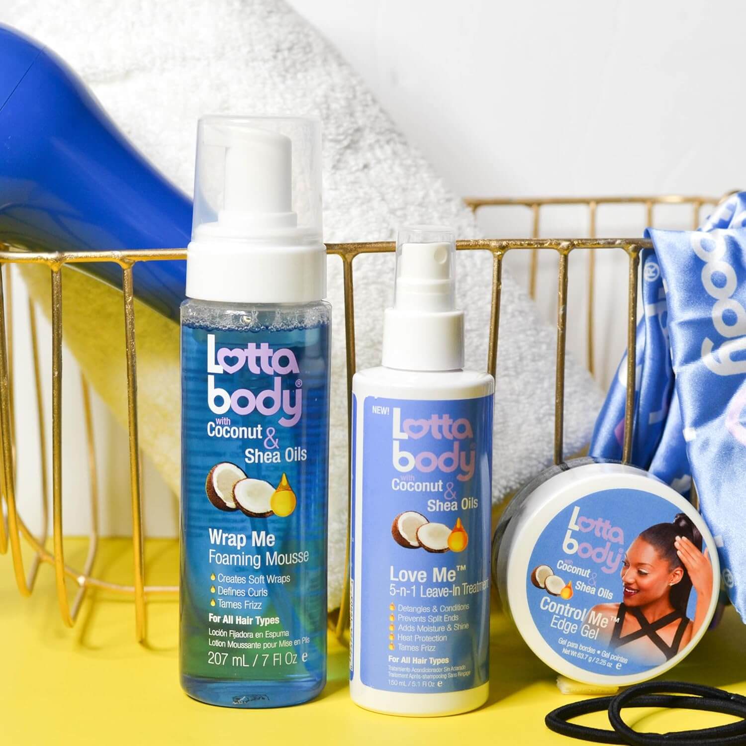 Lottabody Coconut & Shea Curl Mousse – Anti-Frizz Curl Defining Hair Foam, 7 fl oz