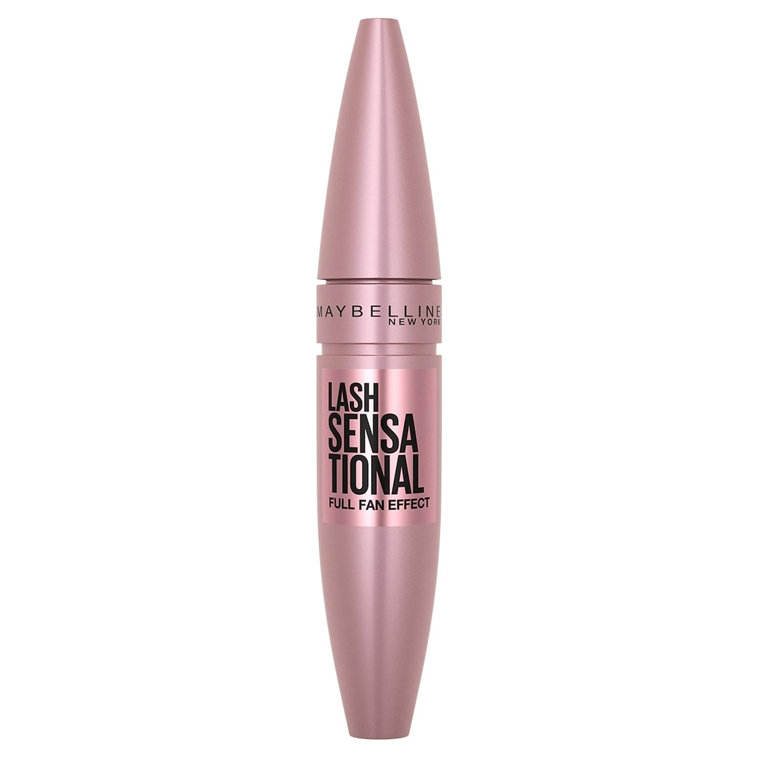 Maybelline Lash Sensational Mascara – Volumizing & Lengthening Washable Mascara, Full Fan Effect, Blackest Black