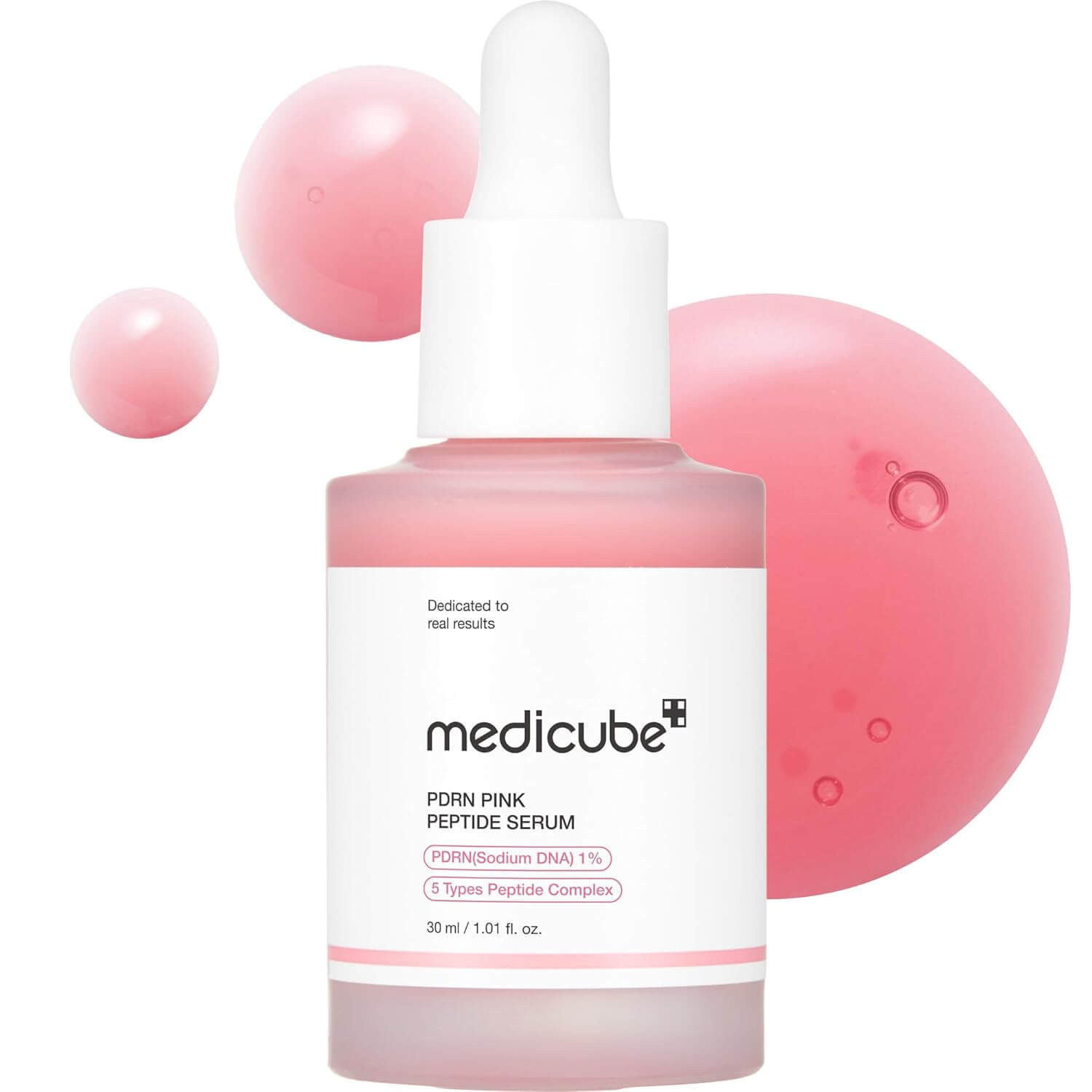 Medicube PDRN Pink Peptide Serum – Salmon DNA, Peptides & Niacinamide for Hydration & Glow, Korean Skincare, 1.01 fl oz
