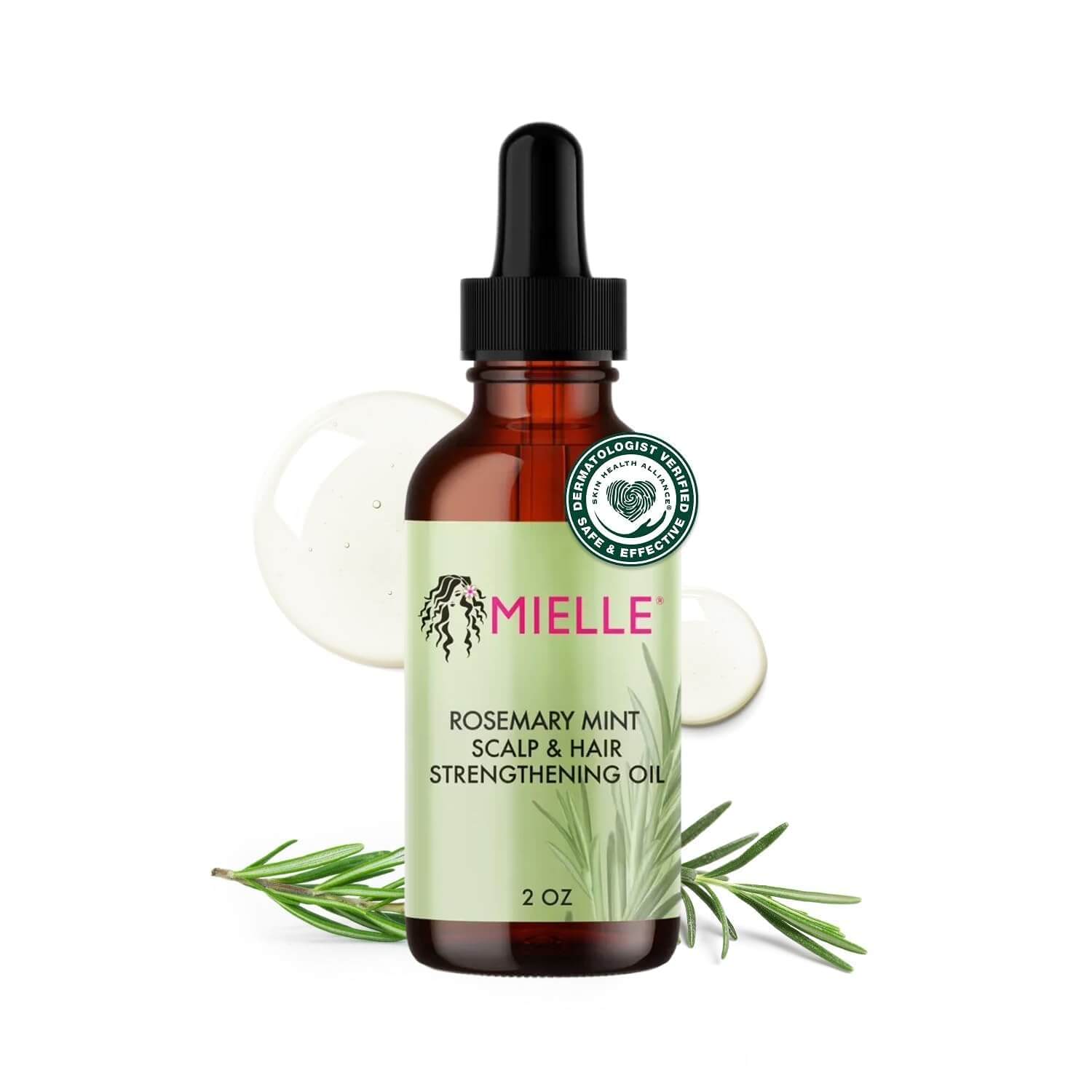 Mielle Rosemary & Mint Hair Oil – Strengthening Biotin Hair & Scalp Treatment, 2 oz