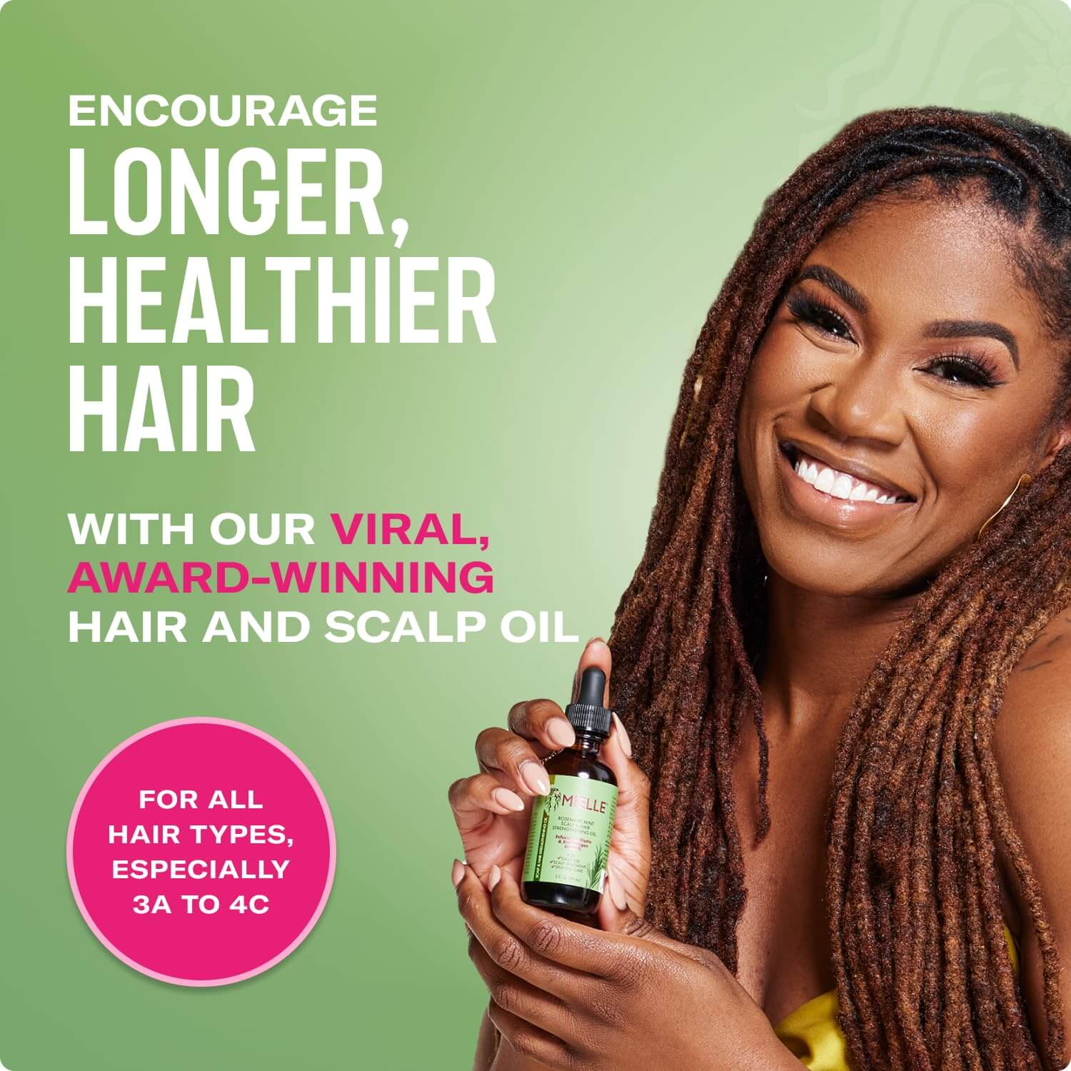 Mielle Rosemary & Mint Hair Oil – Strengthening Biotin Hair & Scalp Treatment, 2 oz