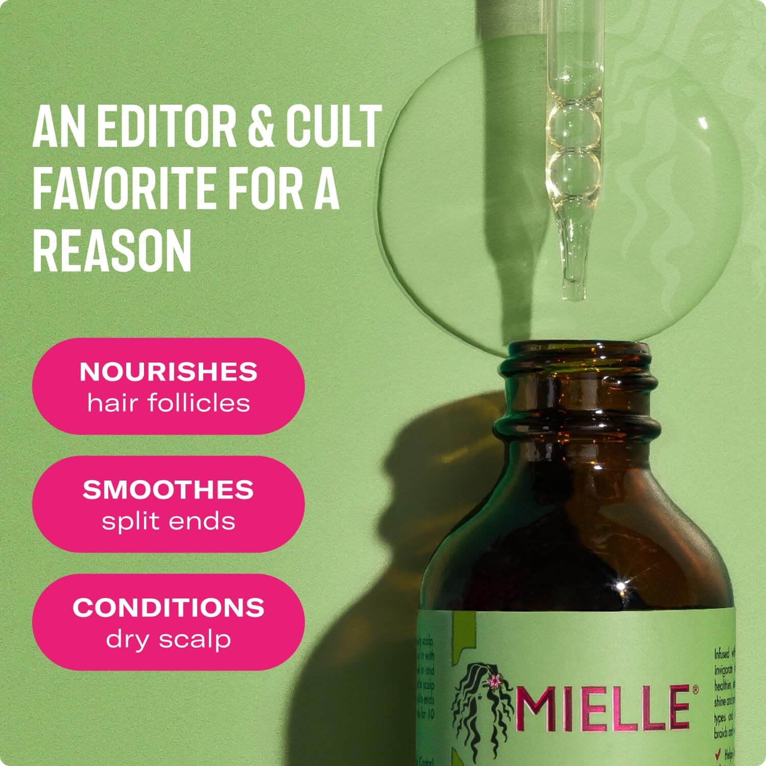 Mielle Rosemary & Mint Hair Oil – Strengthening Biotin Hair & Scalp Treatment, 2 oz