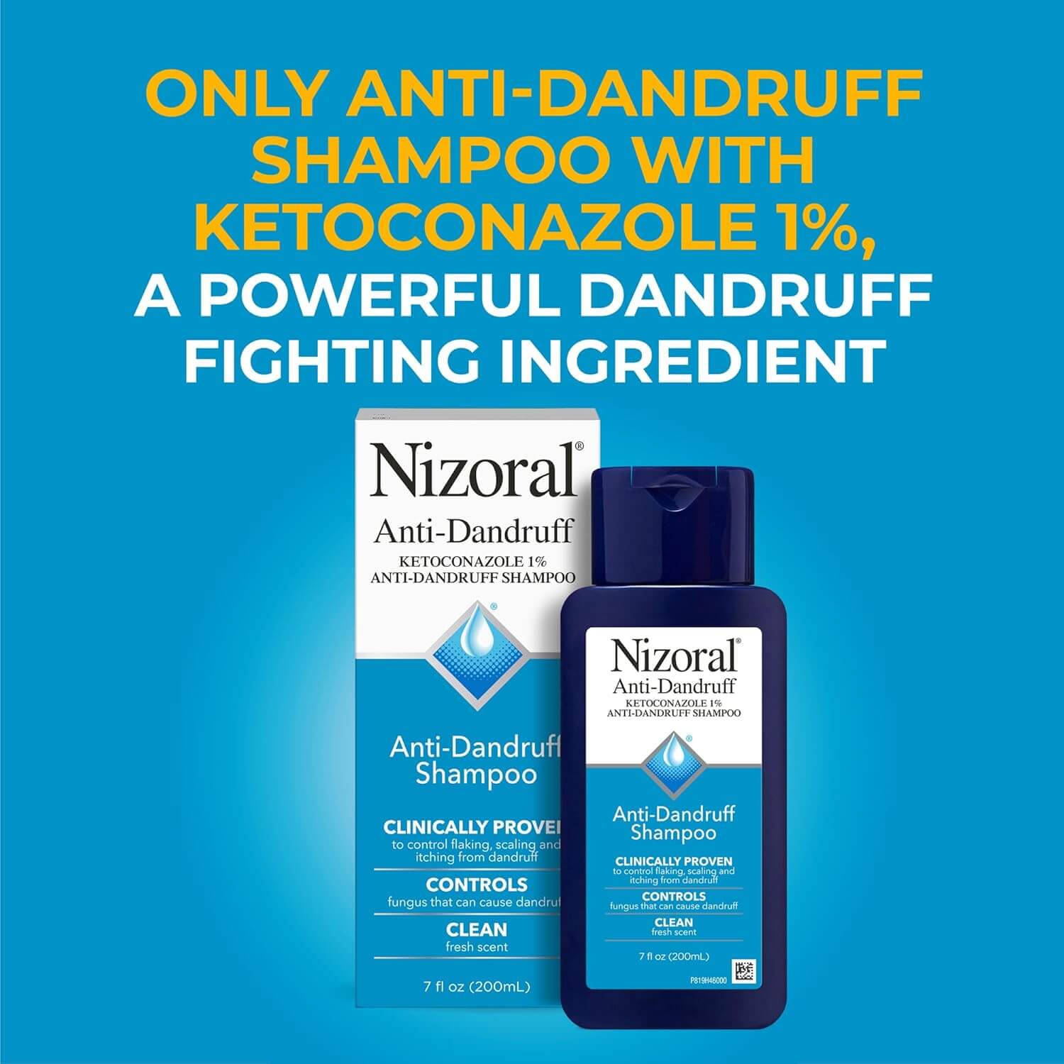 Nizoral Anti-Dandruff Shampoo – 1% Ketoconazole Scalp Treatment Shampoo, 7 fl oz