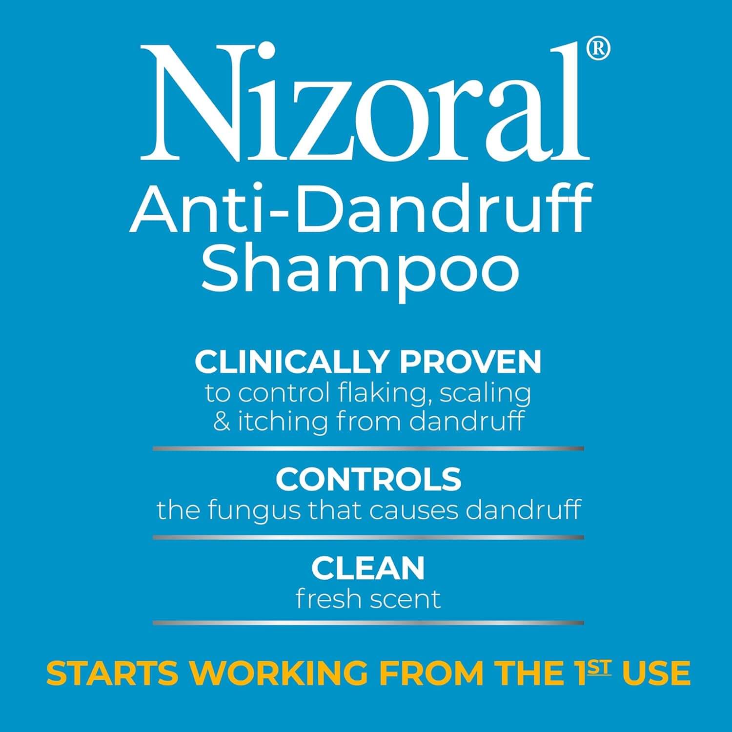 Nizoral Anti-Dandruff Shampoo – 1% Ketoconazole Scalp Treatment Shampoo, 7 fl oz