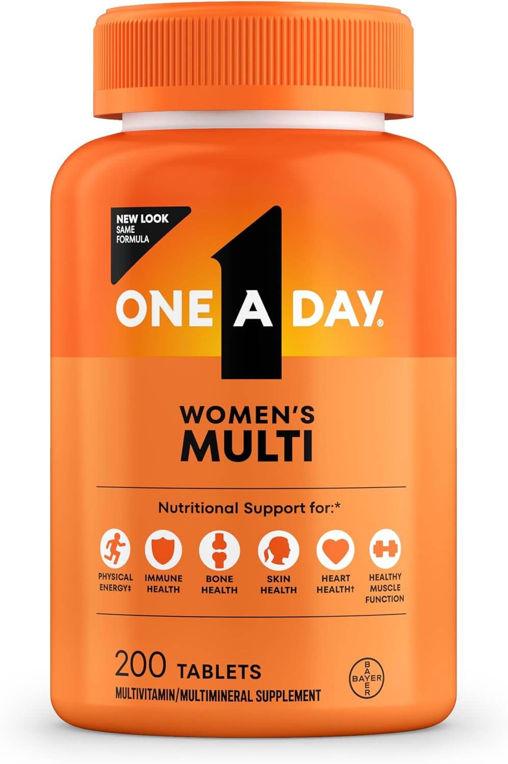 One A Day Women’s Multivitamin – Complete Daily Vitamins with Biotin, Calcium, Iron & Zinc, 200 Count