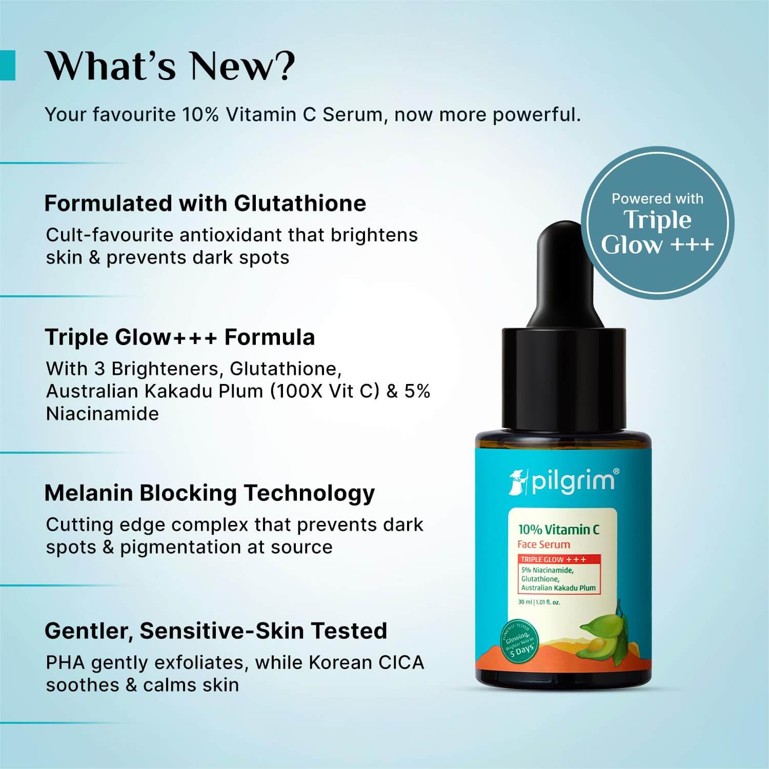 Pilgrim Vitamin C Serum – Brightening & Dark Spot Correcting Face Serum, 30 ml
