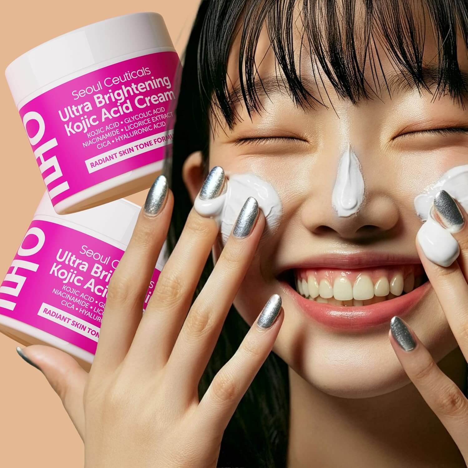 SeoulCeuticals Kojic Acid Cream – Dark Spot Correcting & Brightening Moisturizer, 2 oz