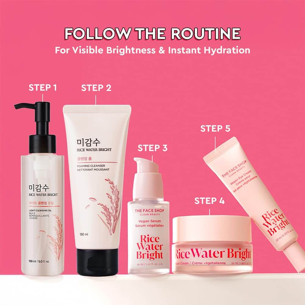 The Face Shop Rice & Ceramide Cream – Brightening & Barrier Repair Moisturizer, 50 ml