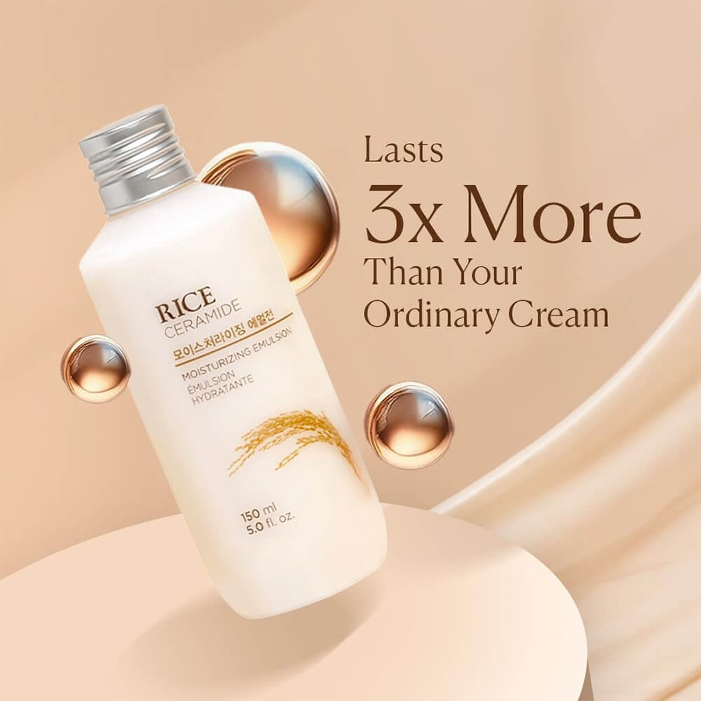 The Face Shop Rice & Ceramide Cream – Hydrating & Barrier Repair Face Moisturizer, 150 ml