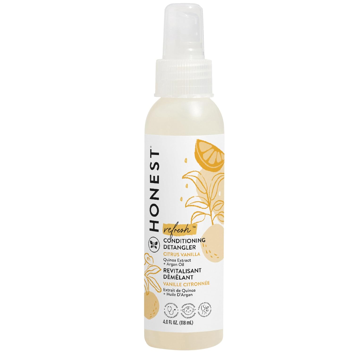 The Honest Company Hair Detangler – Leave-In Conditioning & Smoothing Spray, 4 fl oz