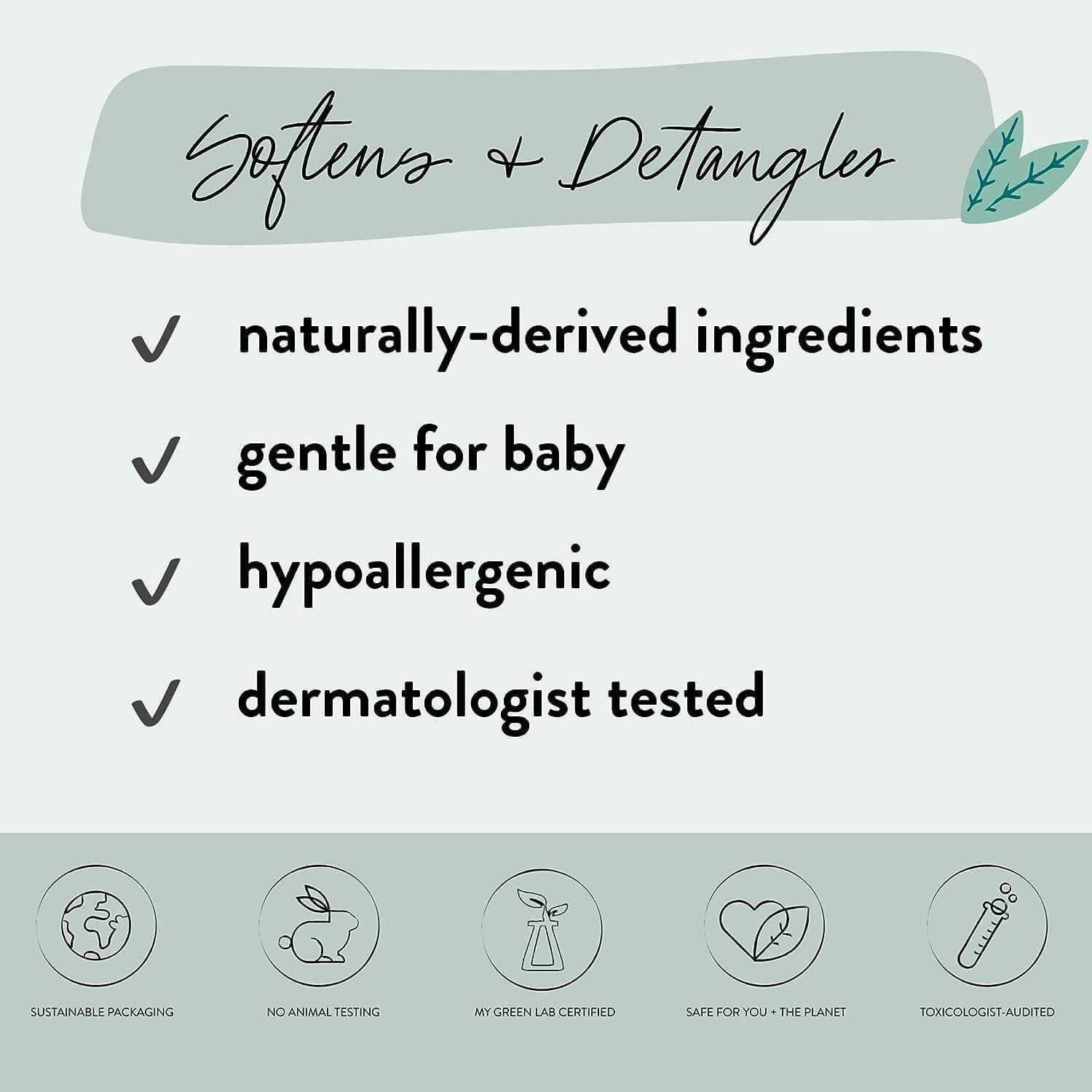 The Honest Company Hair Detangler – Leave-In Conditioning & Smoothing Spray, 4 fl oz