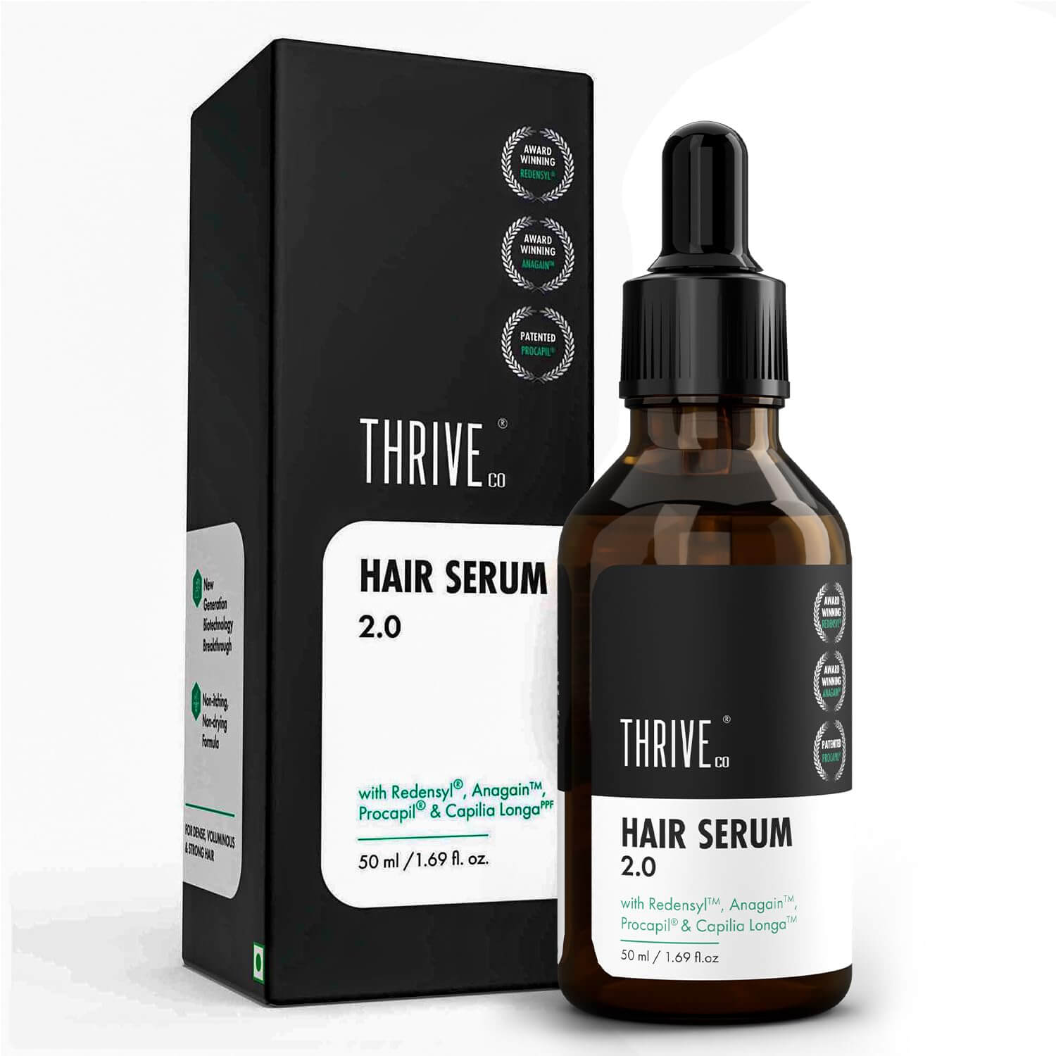 ThriveCo Hair Growth Serum 2.0 – Hairfall Control & Regrowth Scalp Treatment, 50 ml