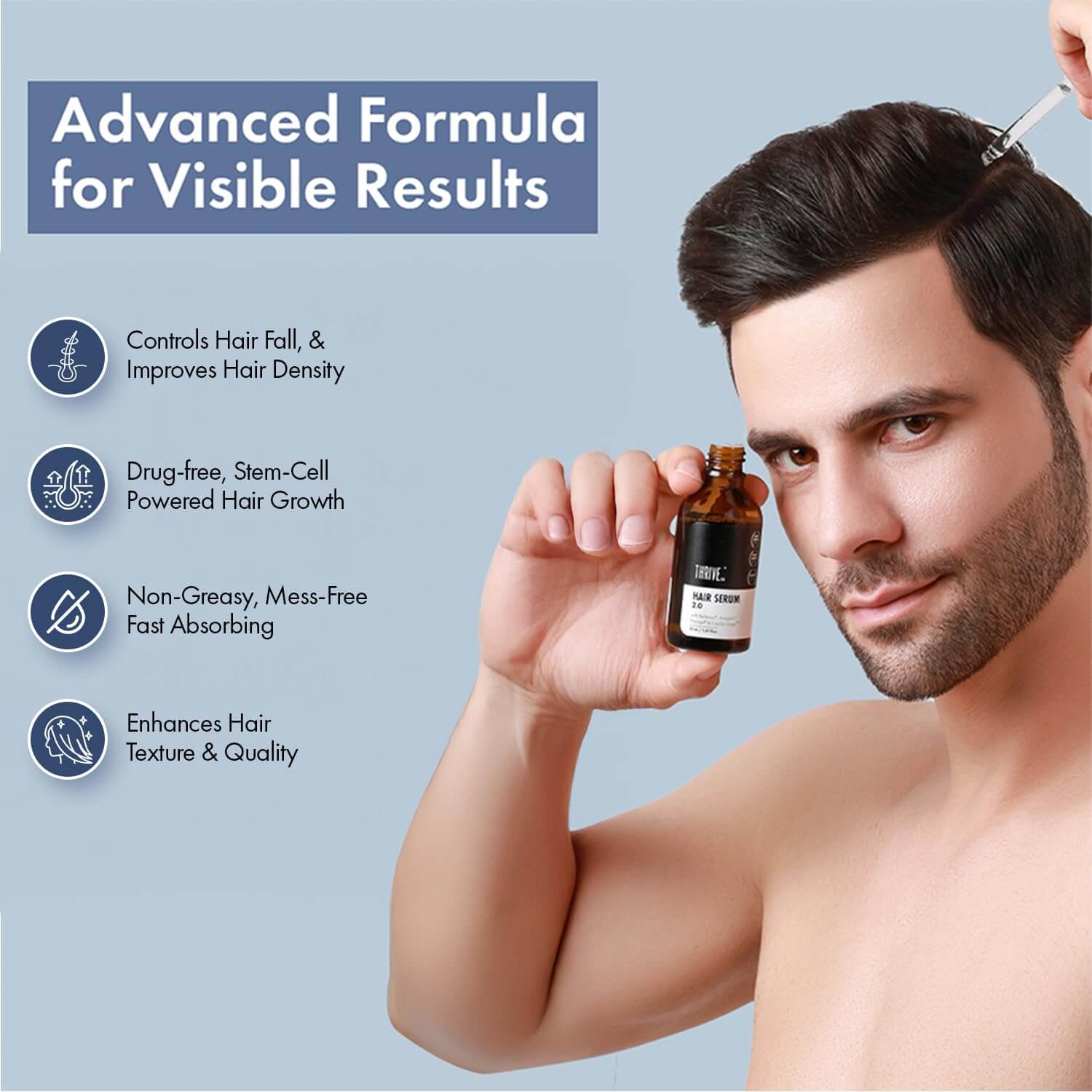 ThriveCo Hair Growth Serum 2.0 – Hairfall Control & Regrowth Scalp Treatment, 50 ml