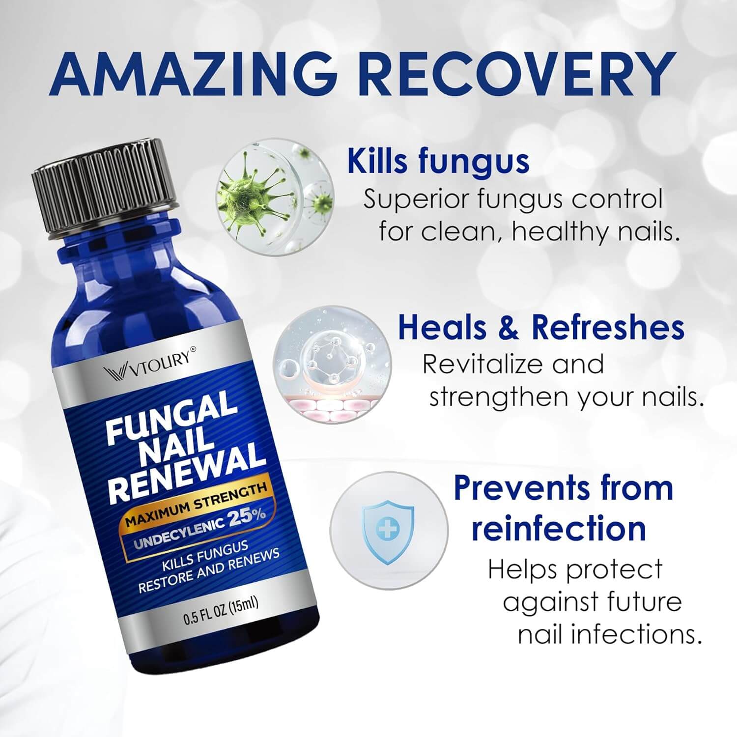 Toenail Fungus Treatment – Extra Strength Antifungal Nail Repair Solution, 1 fl oz