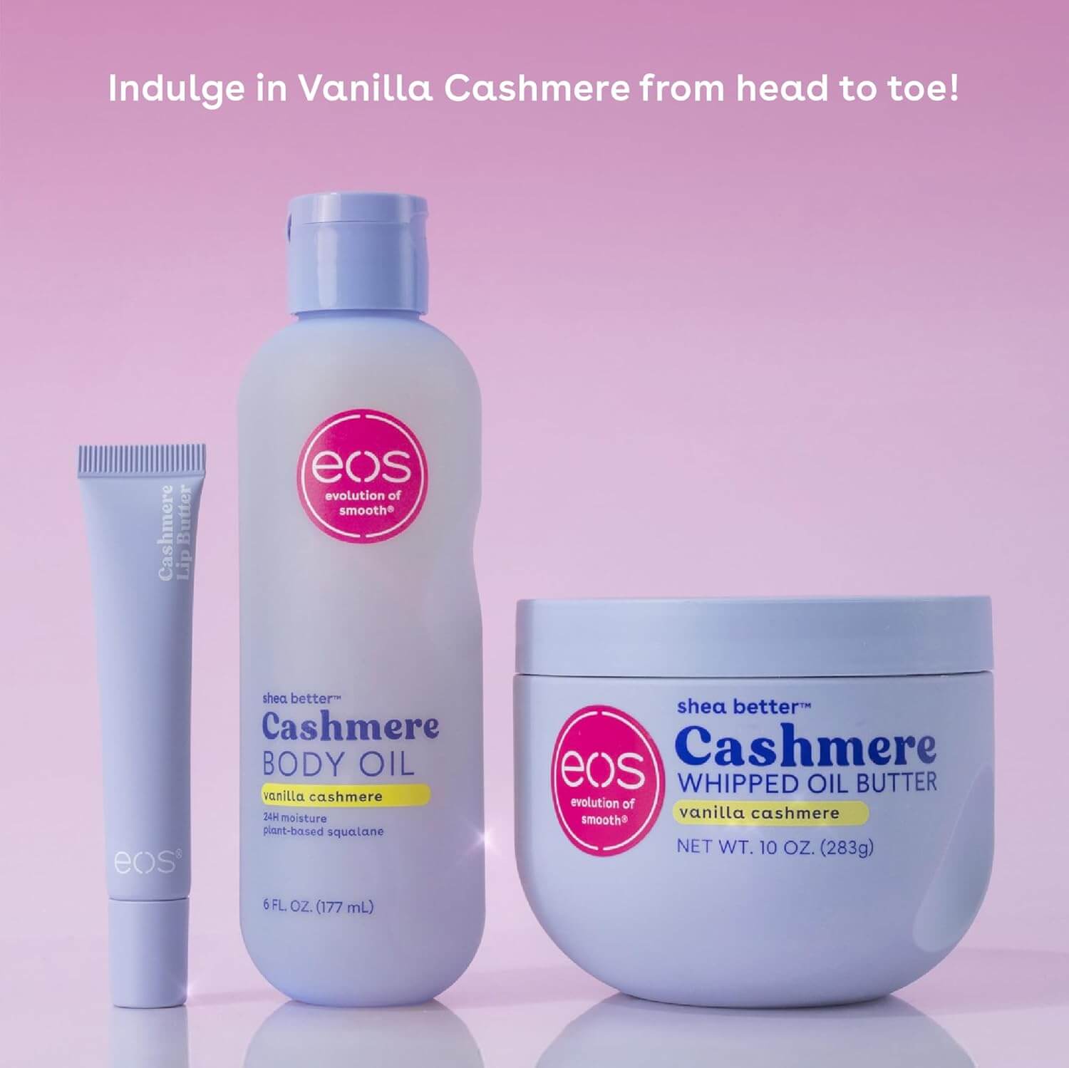 eos Cashmere Lip Butter – Vanilla Peptide Lip Moisturizer & Mask, 0.35 fl oz
