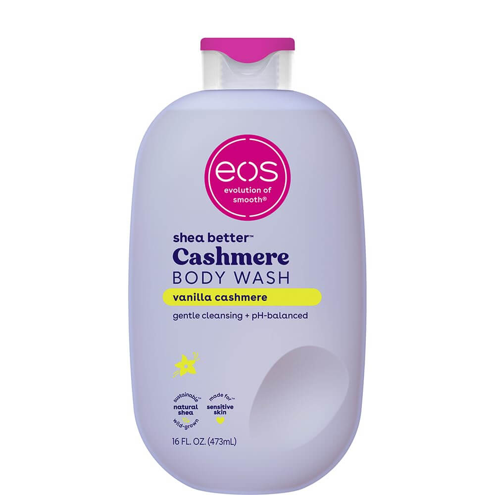 eos Vanilla Body Wash – Moisturizing Creamy Gel with Shea Butter & Vitamin E for Sensitive Skin, Vegan, 16 fl oz