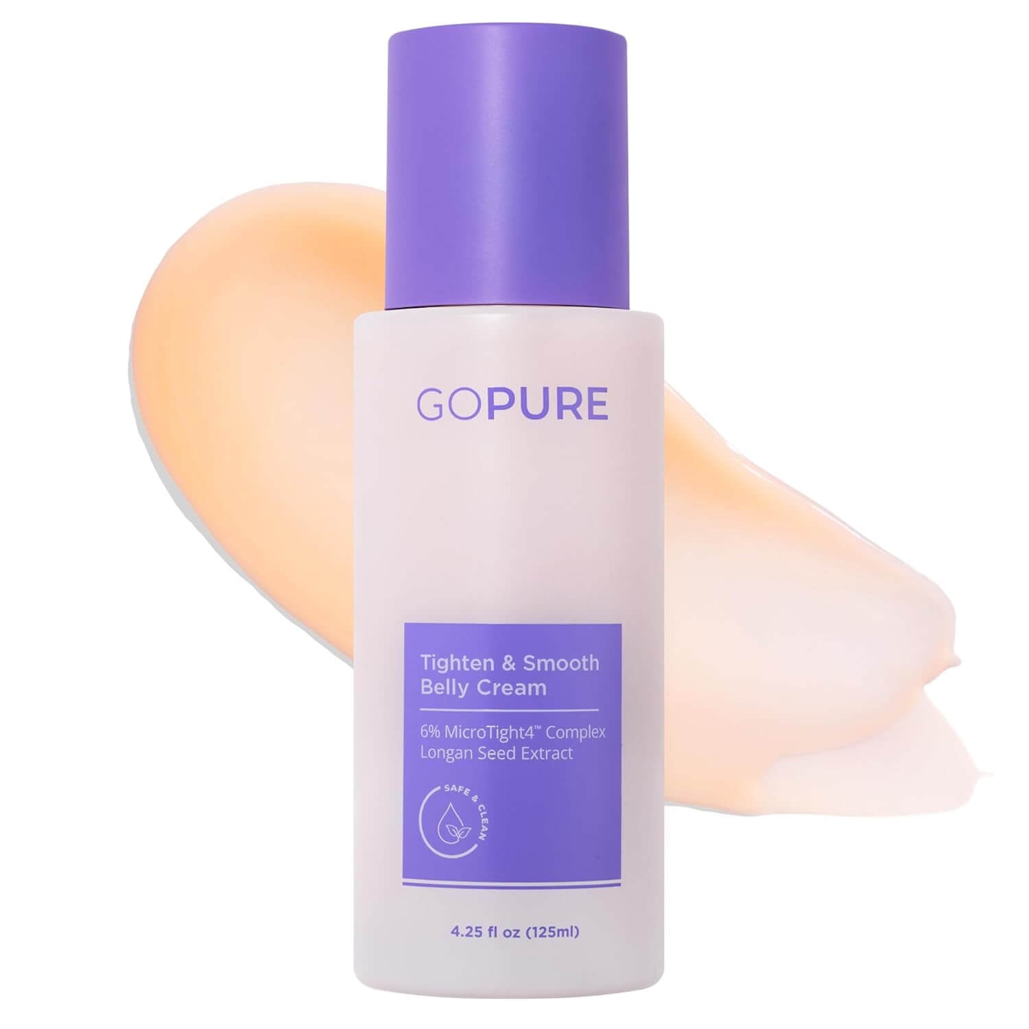 goPure Firming Belly Cream – Skin Tightening & Stretch Mark Body Cream, 4.25 fl oz